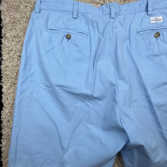 Vineyard Vines Shorts Mens Size 40 Flat Front Blue Chino Cotton Casual Short - Picture 4 of 15